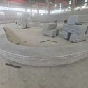 河南 芝麻白异形坐凳，自然面光面弧形加工