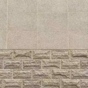 河南 黄金麻自然面蘑菇石配荔枝面干挂