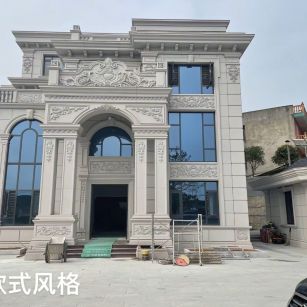 河南 白麻花岗岩别墅外墙干挂