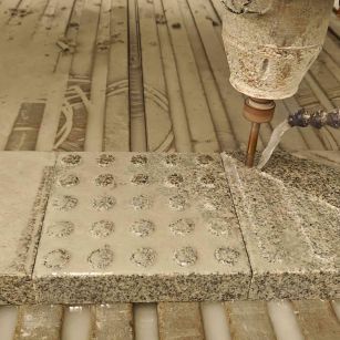 河南 芝麻白花岗岩石材盲人石、盲道石、盲点石