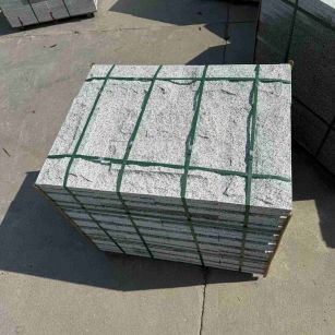 河南 白麻花岗岩石材自然面蘑菇石成品