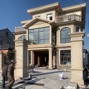 河南 黄金麻花岗岩荔枝面别墅外墙干挂私家专属