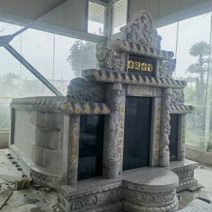 河南 芝麻白墓碑效果展示图