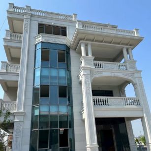 河南 白麻花岗岩别墅外墙干挂效果展示