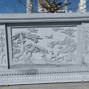 河南 芝麻白大型照壁，屏风，影壁