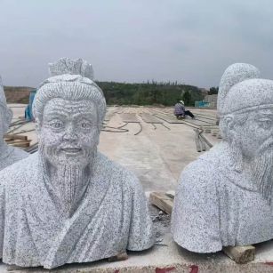 河南 白麻花岗岩石材人物立体雕刻