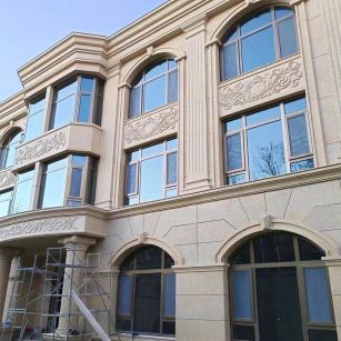 河南 黄金麻花岗岩别墅外墙干挂