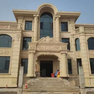 河南 黄金麻花岗岩别墅外墙干挂