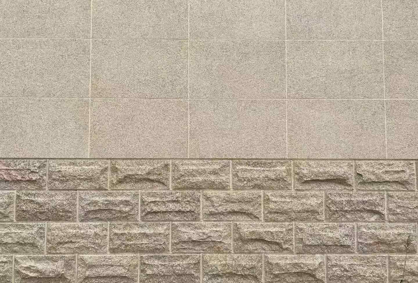 河南 黄金麻自然面蘑菇石配荔枝面干挂