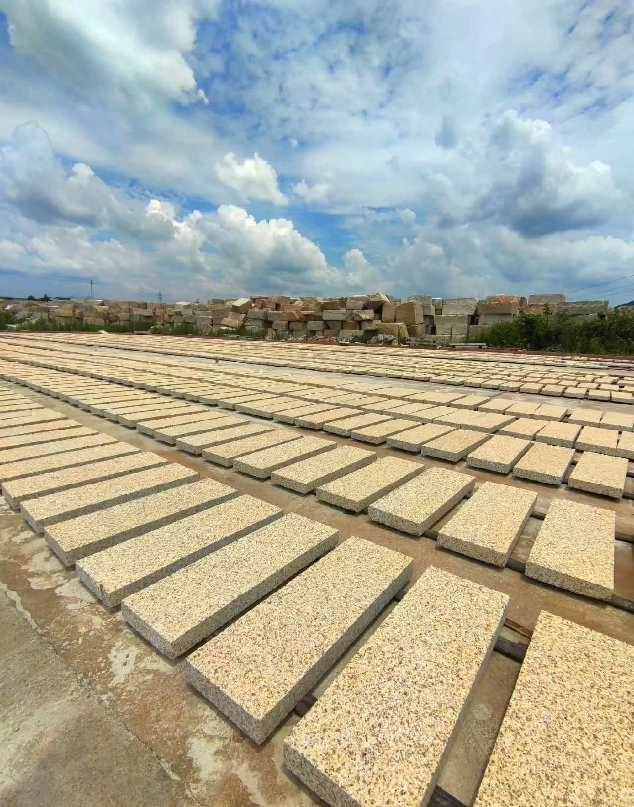 河南 黄金麻荔枝面花岗岩石材地铺石防护中