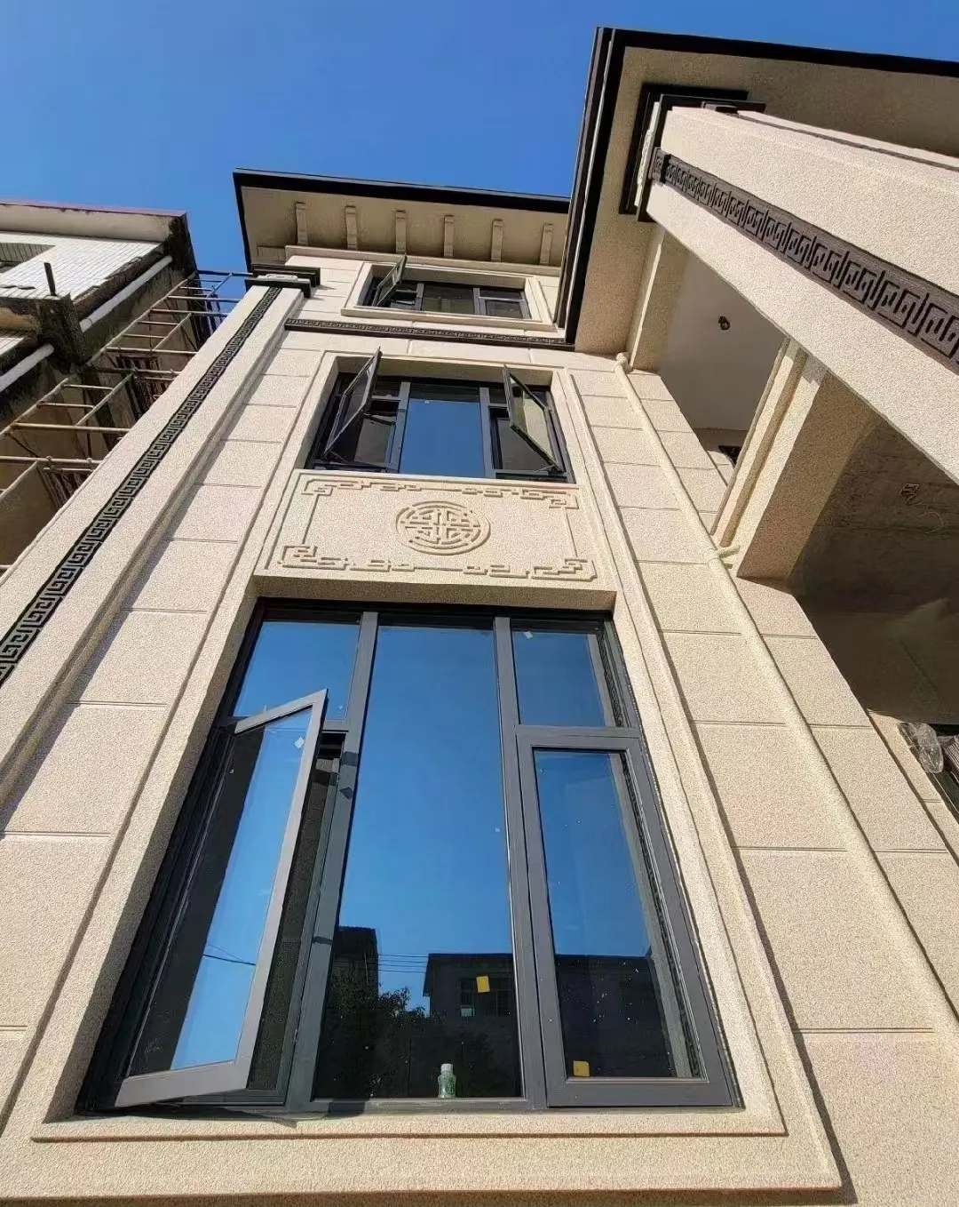 河南 黄金麻荔枝面别墅外墙干挂效果展示