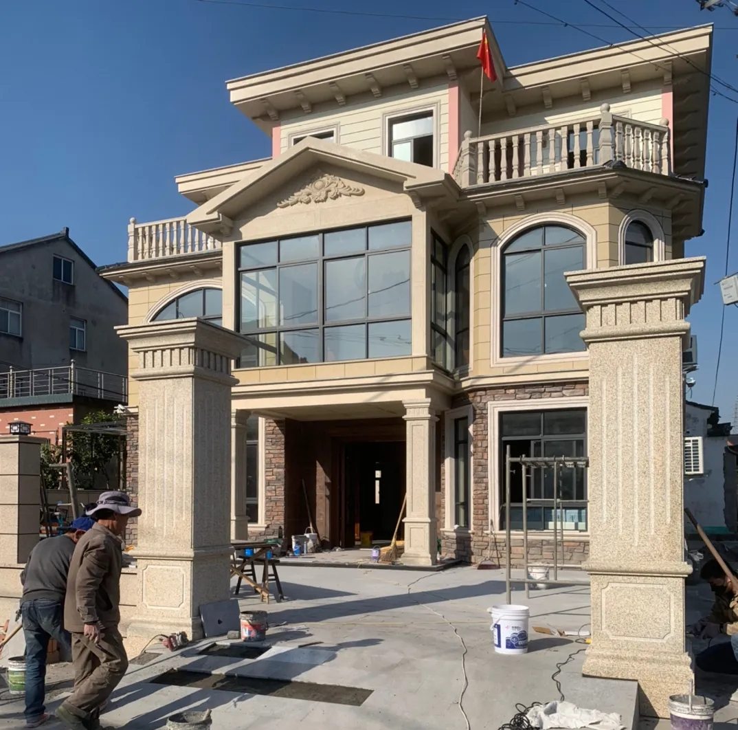 河南 黄金麻花岗岩荔枝面别墅外墙干挂私家专属